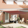 vidaXL Retractable Awning Manual Orange and brown 400 x 350 cm Fabric