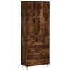 vidaXL Highboard Smoked Oak 69,5x34x180 cm Engineered Wood