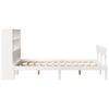 vidaXL Bookcase Bed without Mattress White 120x200 cm Solid Wood Pine