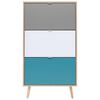 Finori Shoe Cabinet 42 Sonoma Oak and Tricolour