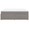 vidaXL Box Spring Bed with Mattress Taupe 180x200 cm Fabric