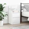 vidaXL Bedside Cabinet with 2 Drawers White 38x34x80 cm