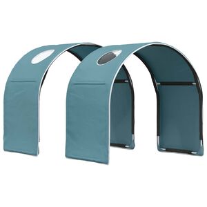 vidaXL Bed Tunnel 2 pcs Light Blue 211 x 52.5 x 2 cm Polyester