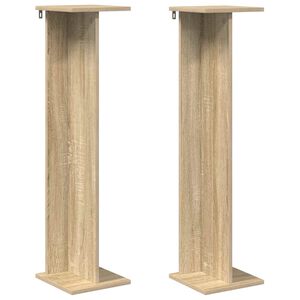 vidaXL Plant Stand 2 pcs Sonoma Oak 25 x 25.5 x 100.5 cm