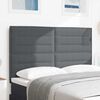 vidaXL LED Headboard with LED Strip Lights Dark grey 160 cm Fabric
