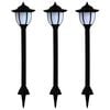 vidaXL Solar Lamp | Set of 3 | Black | Polypropylene | Standard | Solar