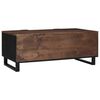 vidaXL Coffee Table Brown and Black 100 x 54 x 40 cm Solid Acacia wood