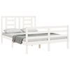 vidaXL Bed Frame without Mattress White 140x190 cm Solid Wood