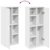 vidaXL Bathroom Cabinet with Roll Holder White 39x22x90 cm