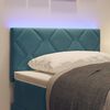 vidaXL LED Headboard with LED Strip Lights Dark blue 80 cm Velvet