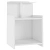 vidaXL Bed Cabinet High Gloss White 40x35x60 cm Engineered Wood