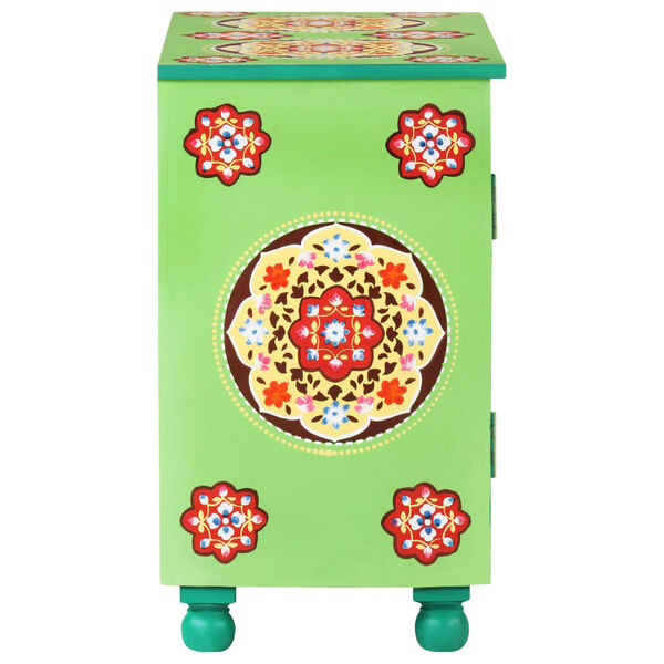 vidaXL Hand Painted Sideboard Multicolour 70x35x60 cm Solid Mango Wood