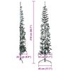 vidaXL Slim Artificial Half Christmas Tree with Flocked Snow 210 cm