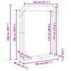 vidaxL Firewood Rack with Rain Cover 150x40x200 cm Galvanised Steel