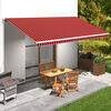 vidaXL Awning Top Sunshade Canvas Orange and Brown 600x300 cm