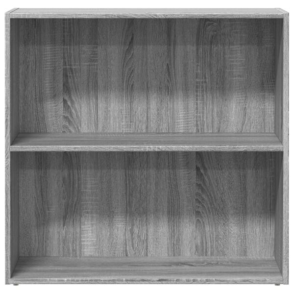 vidaXL Bookcase Grey Sonoma 80x30x77 cm Engineered Wood