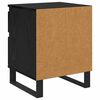 vidaXL Bedside Cabinet Black Oak 40 x 35 x 50 cm Engineered Wood