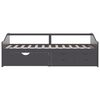 vidaXL 3-Seater Day Bed without Mattress Grey Solid Pinewood 90x200cm
