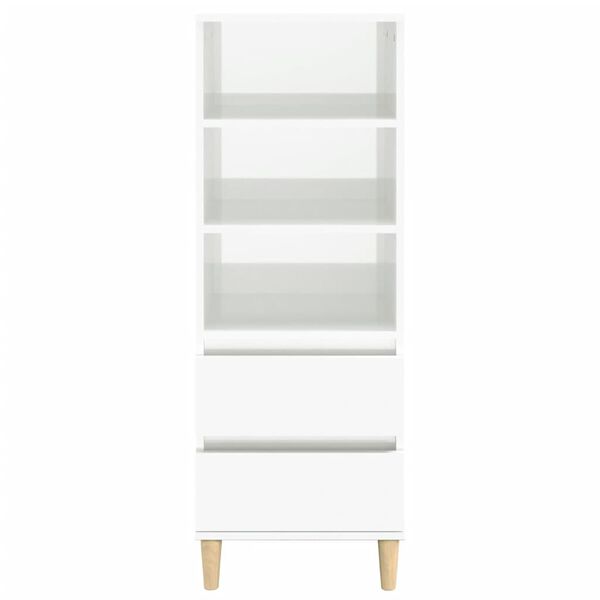 vidaXL Highboard High Gloss White 40x36x110 cm Engineered Wood