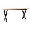 vidaXL Coffee Table X-Frame 110x40x45 cm Solid Wood Pine and Steel