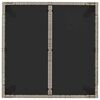 vidaXL Garden Table with Glass Top Grey 90x90x75 cm Poly Rattan