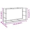 vidaXL Firewood Rack Black 110x30x61 cm Steel
