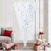 vidaXL Artificial Christmas Tree with Stand White 210 cm PVC and Steel