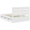 vidaXL Bed Frame with Headboard White 140 x 200 cm Solid Pine Wood