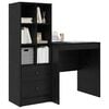 vidaXL Desk with Drawer 2 pcs Black Oak