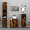 vidaXL 3 Piece Bathroom Furniture Set Smoked Oak Engineered Wood