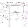 vidaXL Bedside Table Smoked Oak 40x42x45 cm Engineered Wood