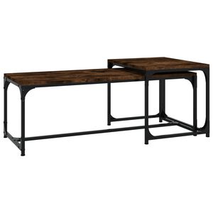 vidaXL Coffee Tables 2 pcs Smoked Oak Engineered Wood