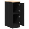 vidaXL Garage Storage Cabinet Black 30x51x85 cm Solid Wood Pine