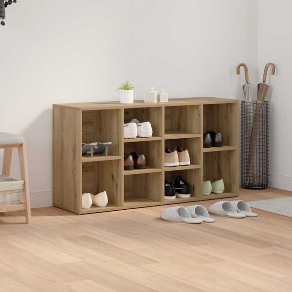 vidaXL Shoe Bench Artisan Oak 103 x 30 x 54.5 cm Engineered Wood