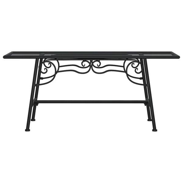 vidaXL Tree Bench 110 cm Black Steel