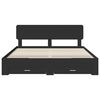 vidaXL Bed Frame with Headboard Black 200 x 200 cm Engineered Wood