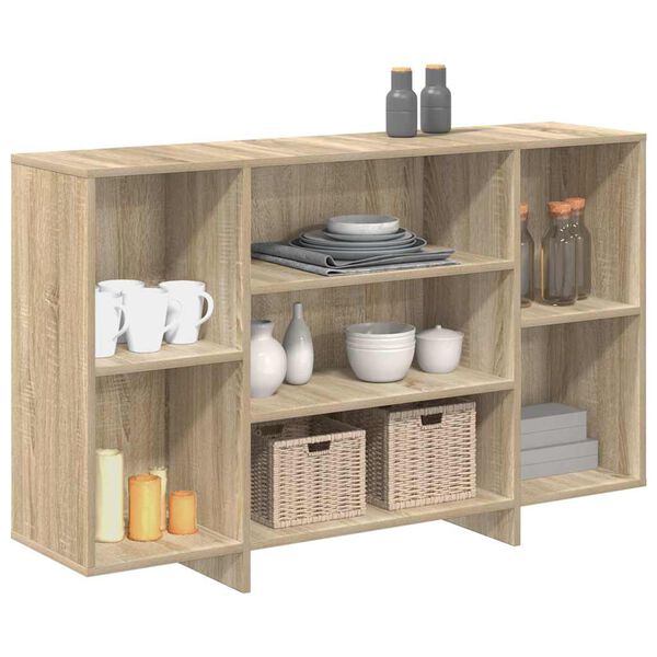 vidaXL Sideboard Sonoma Oak 120x30x75 cm Engineered Wood