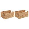 vidaXL Storage Baskets 2 pcs Natural 35 x 25 x 17 cm Water hyacinth