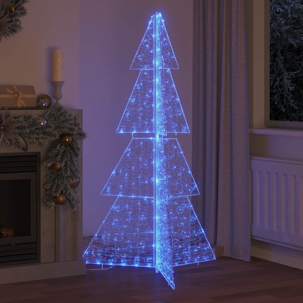 vidaXL Christmas Tree with 240 LEDs Blue 180 cm Acrylic