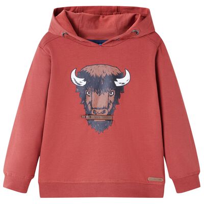 Kids' Hooded Sweatshirt Burnt Red 92