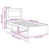 vidaXL Bed Frame with Drawer Concerte Grey 90 x 190 cm Solid Pine Wood