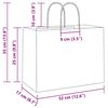 vidaXL Paper Bags 50 pcs with Handles Red 32x17x25 cm
