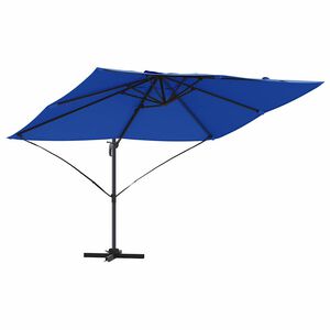 vidaXL Umbrella Azurblau 351 x 250 x 260 cm Polyester and Aluminium