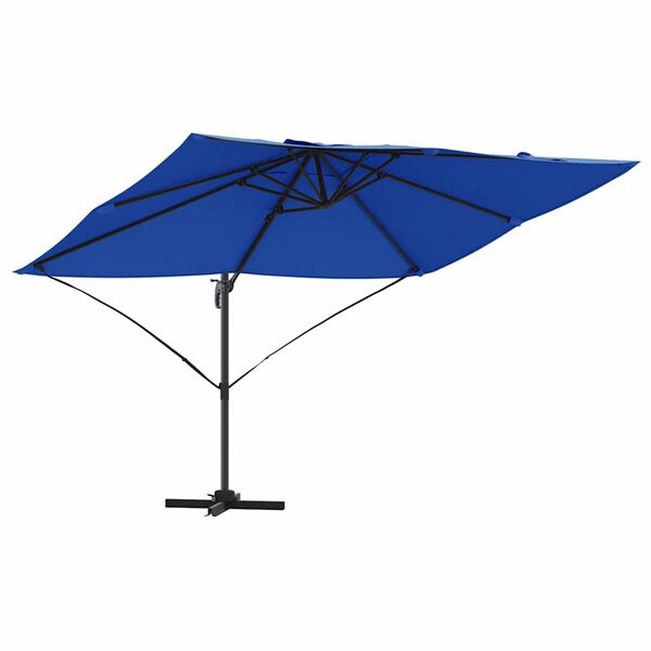 vidaXL Umbrella Azurblau 351 x 250 x 260 cm Polyester and Aluminium