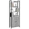 vidaXL Book Cabinet Grey Sonoma 60 x 24 x 161 cm Engineered Wood