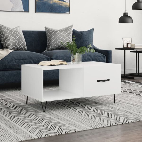 vidaXL Coffee Table White 90x50x40 cm Engineered Wood