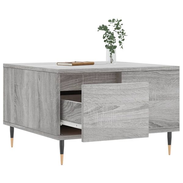vidaXL Coffee Table Grey Sonoma 55x55x36.5 cm Engineered Wood