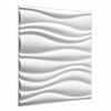 vidaXL Wall Panels 4 pcs 50 x 50 cm White Moulded Natural Plant Fibre
