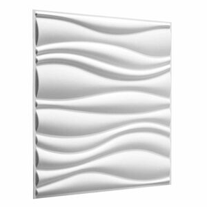 vidaXL Wall Panels 4 pcs 50 x 50 cm White Moulded Natural Plant Fibre