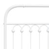 vidaXL Metal Headboard White 140 cm
